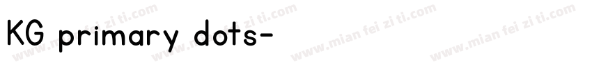 KG primary dots字体转换